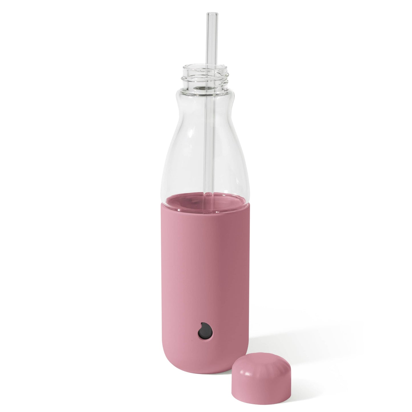 glass-original-bottle-18oz-n9 18oz_Dusty_Pink_Glass_Original_Bottle_Front_Cap_Off_Straw_In_Front_Cap_On_Straw_In.jpg