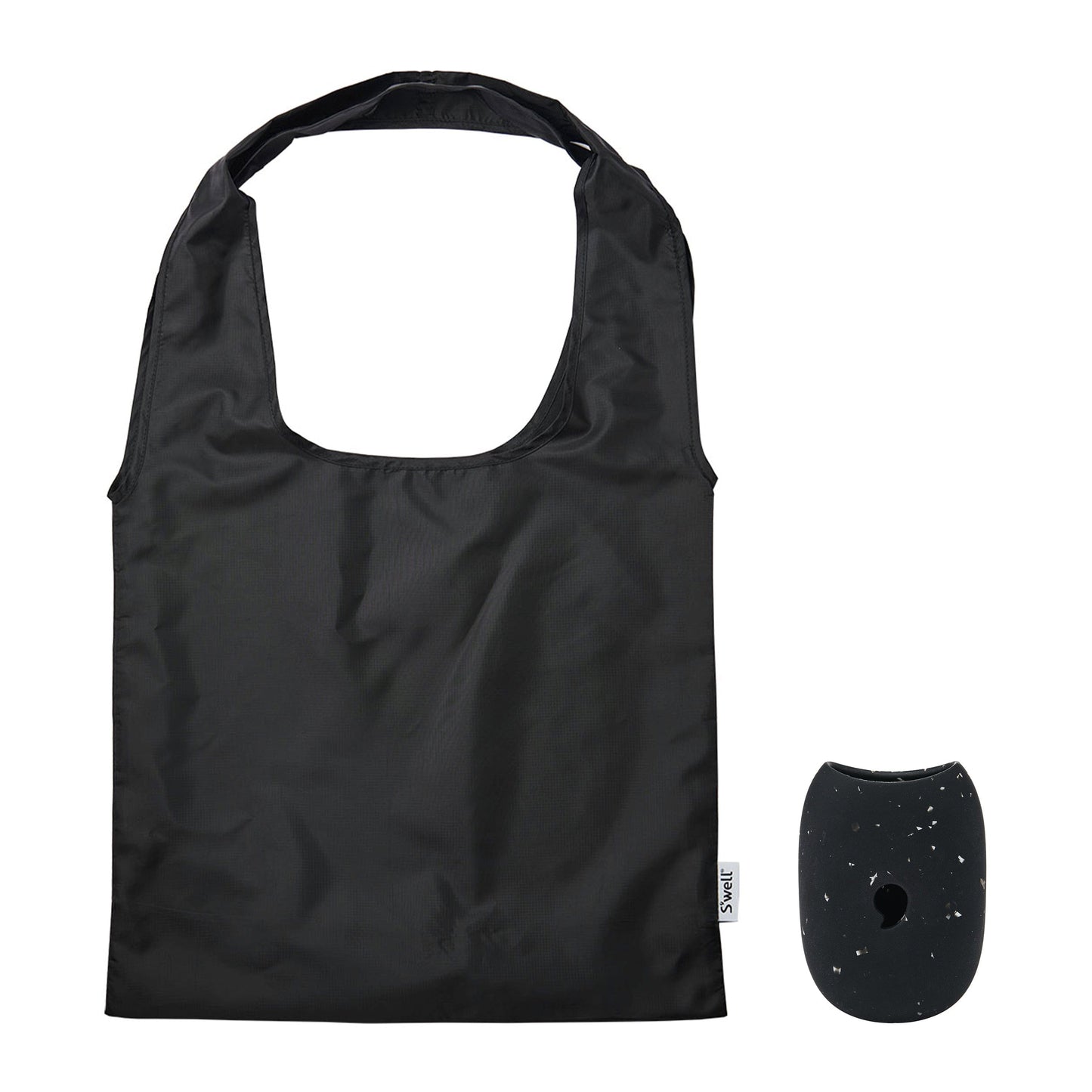 droplet-tote-c3 Swell-Droplet-Tote-Bag-Onyx-Black-Speckled-Front-With-Capsule.jpg